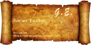 Garas Eszter névjegykártya
